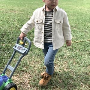 Toddler Boy Denim Jacket SIZE 18-24M Beige